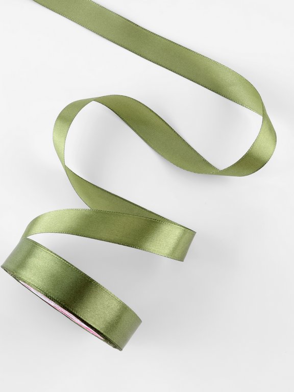 Лента атласная 2,0см*23м, цв. зеленый  ART UZOR