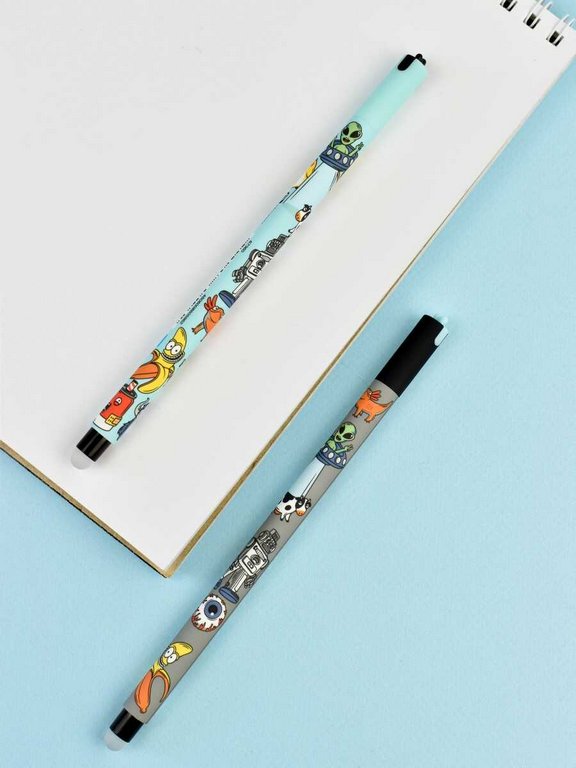 Ручка пиши-стирай гелевая Феникс+ "Монстрики" синяя 0,5мм (ассорти)