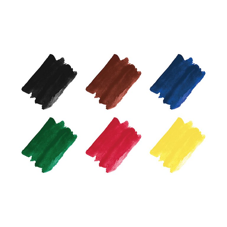 Краски акварельные  6 цв. медовые Гамма "Классика" (без кисти, пластиковая упаковка)