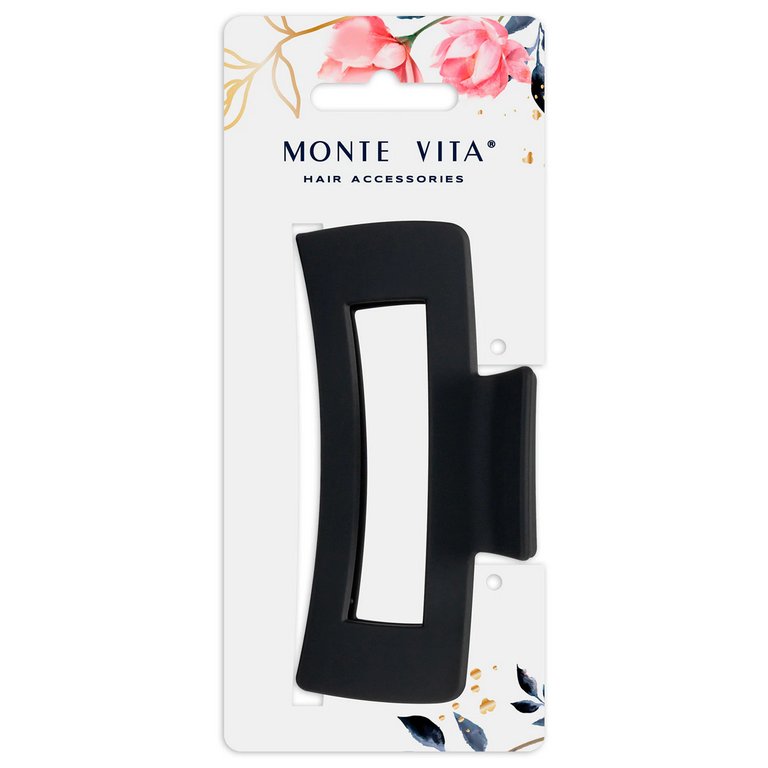 Краб для волос 10,5 см soft touch черный MONTE VITA