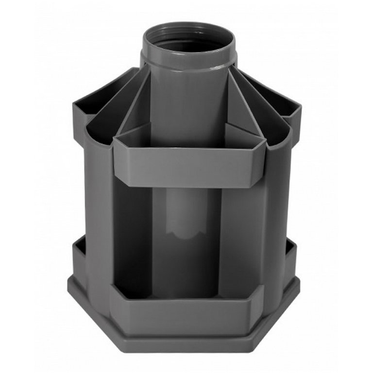 Подставка наст д/канц. принадлеж. Стамм "Maxi Desk", 10 отд., серая (вращающаяся)