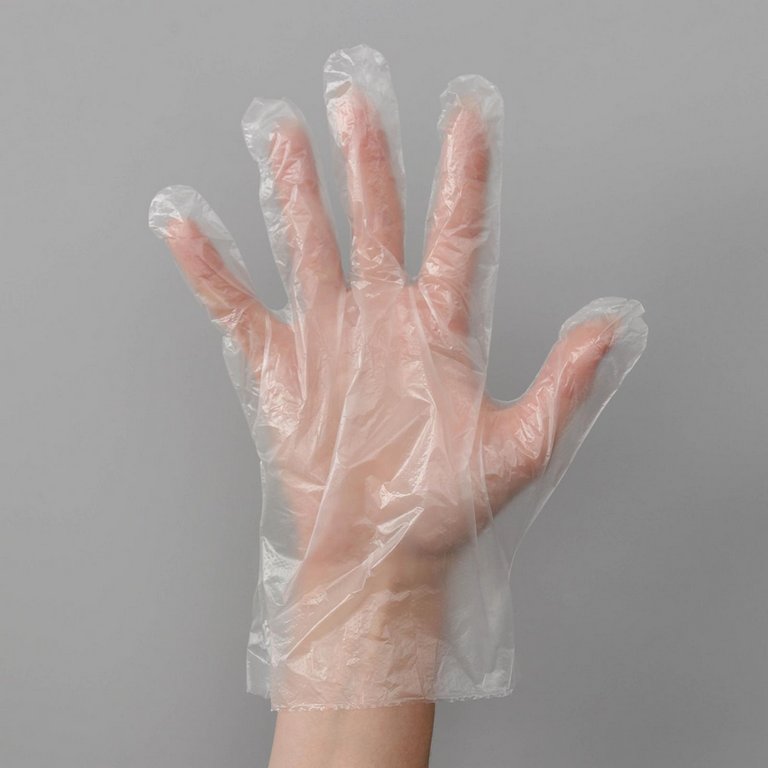 Перчатки Одноразовые полиэтиленовые, размер "M", календарь с одним отверстием (100шт/уп.)