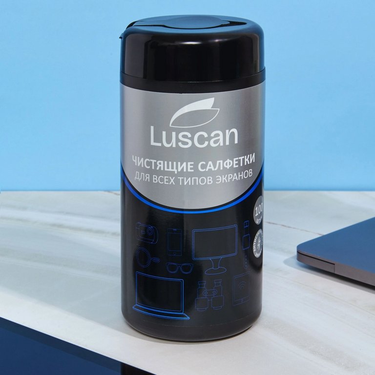 Средство чистящее для оргтехники Luscan, 100 шт., туба, (для экранов)