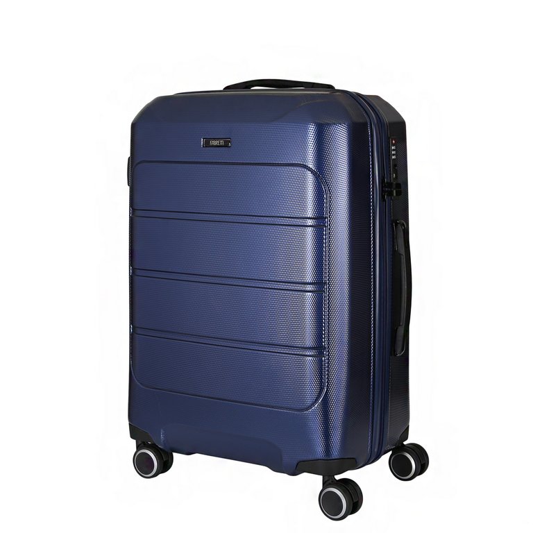 Чемодан 4-х колесный FABRETTI 100% поликарбонат, 66*43*27 см, синий