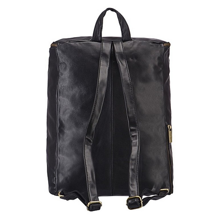 Рюкзак женский Dr.Koffer 32x38x15 см, нат.кожа, черный