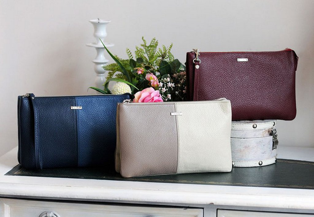 Сумка женская-клатч  D.Morelli , нат. кожа, фл.бордо