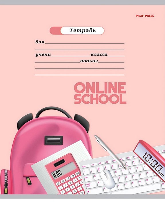 Тетрадь 18 лист кл. А5 "ШКОЛЬНАЯ АТРИБУТИКА" ассорти Prof-Press