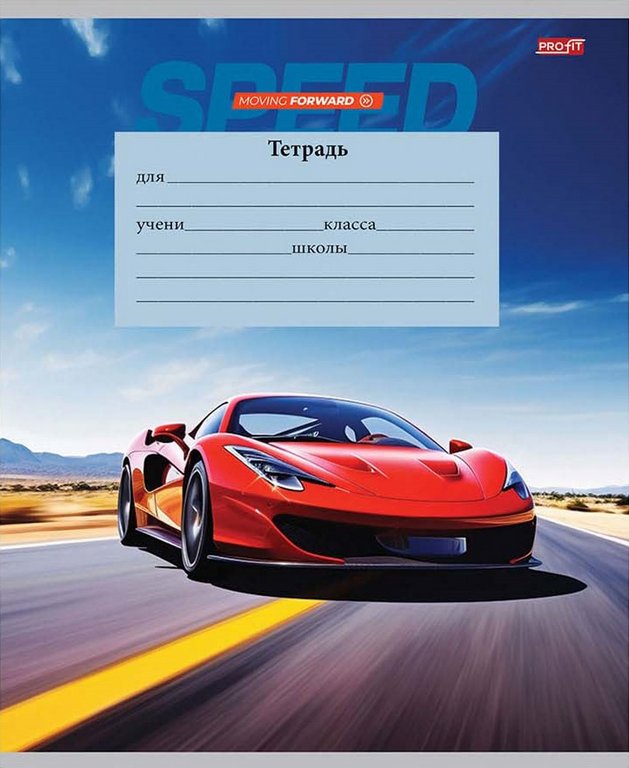Тетрадь 12 лист лин. косая А5 "АВТО И ПЕЙЗАЖ" Profit