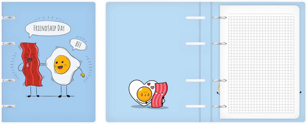 Тетрадь 80 лист кл. А5 на кольцах "Дружба"
