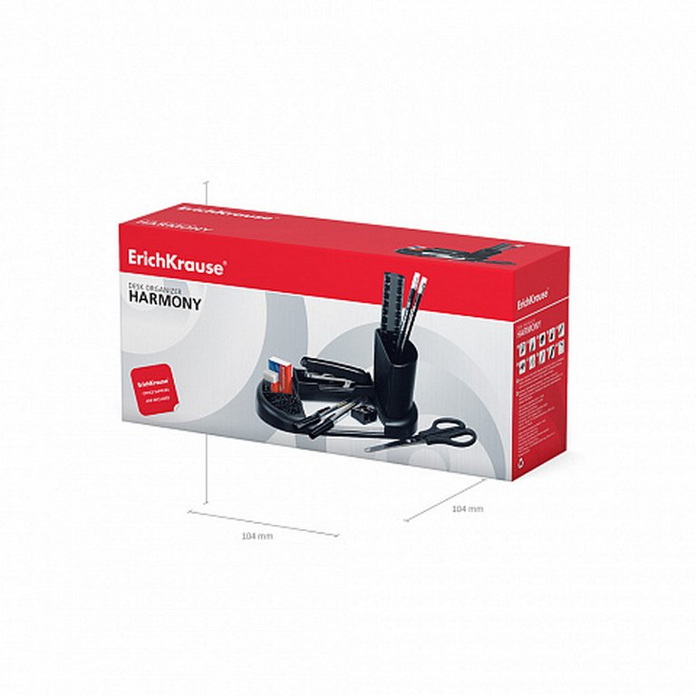 Набор настольный пластик 12 предметов Erich Krause "Harmony. Classic" черный
