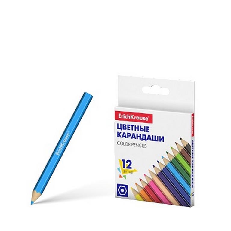 Набор карандашей  12 цв.  короткие ErichKrause Basic