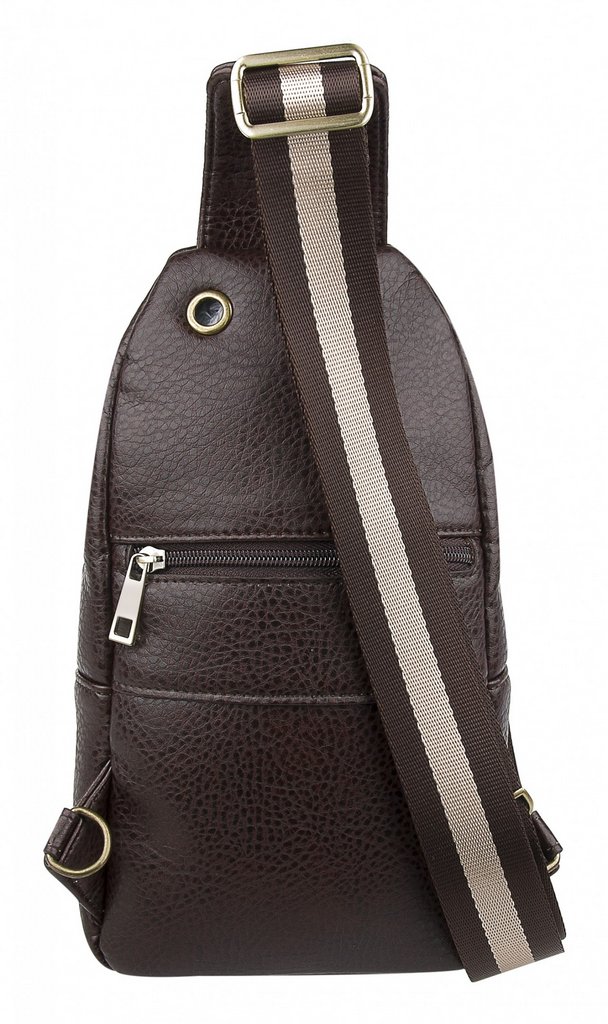 Сумка мужская Franchesco Mariscotti 15*29*6см иск. кожа, коричневый