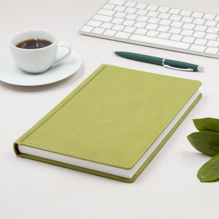 Ежедневник без дат 145*216 мм Альт "Velvet" оливковый