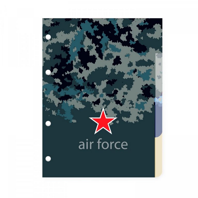 Разделители для тетради на кольцах А5 4л. "Милитари"