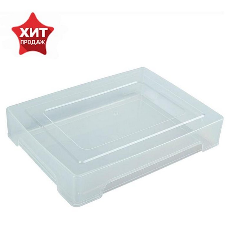 Контейнер для документов А4, прозрачный 245х330х63мм Стамм