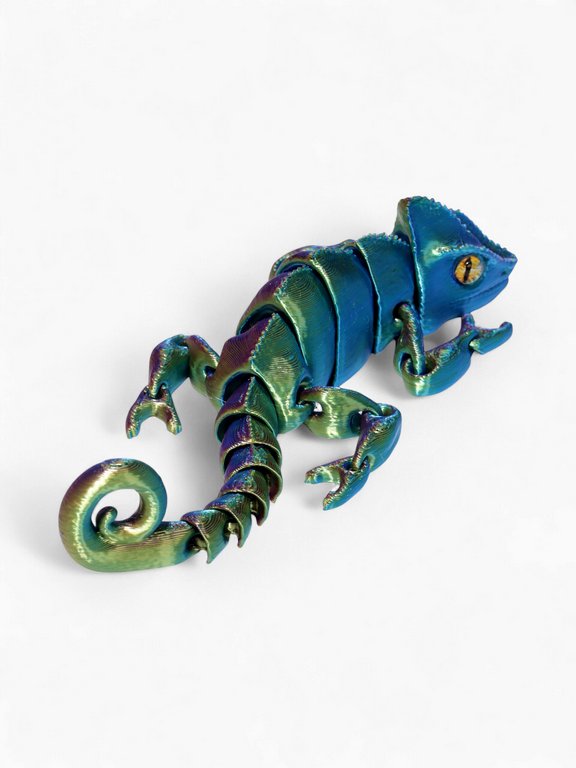 Игрушка Фигурка "Хамелеон", подвижная, 3Д - печатная игрушка