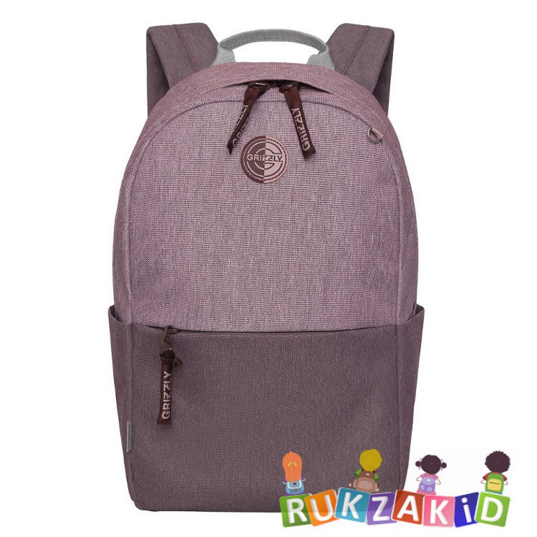 Рюкзак молодежный женский Grizzly 24*38*12 см. пурпурный