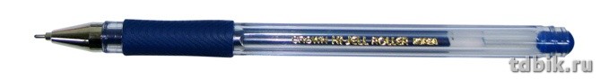 Ручка гелевая Crown резин. упор 0,7мм синяя (стерж.138мм, линия 0,5мм) игольч.