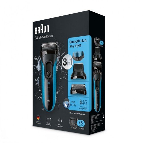Электробритва Braun Series 3 3010BT синий/черный