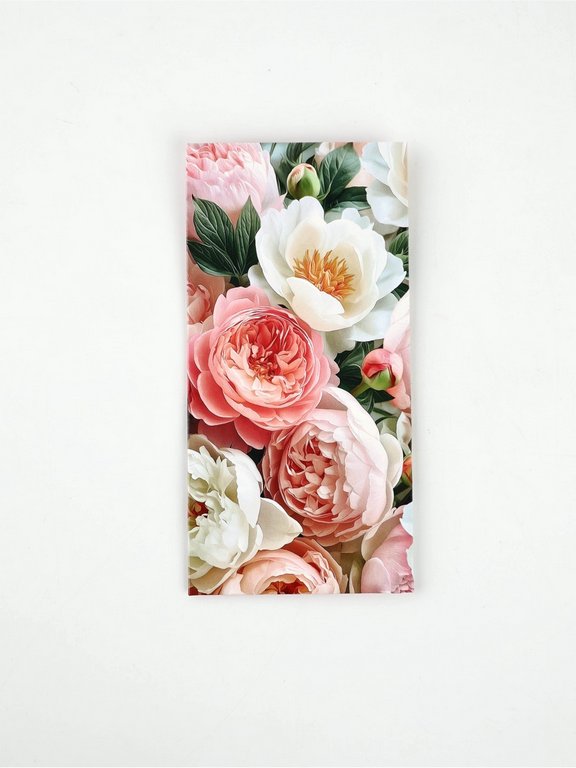 Конверт (для денег) без надписи (цветы) "Пионы"