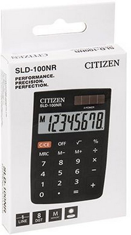 Калькулятор карм. Citizen SLD-100N (8 разр., 2 питания 87*58*12мм)