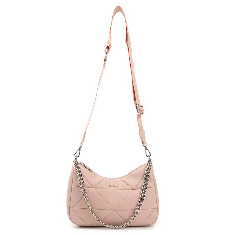 Сумка женская FABRETTI 27х18х10 см, нат. кожа, розовый