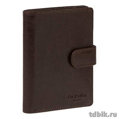 Обложка для паспорта и автодокументов Dr.Koffer нат. кожа, коричневый