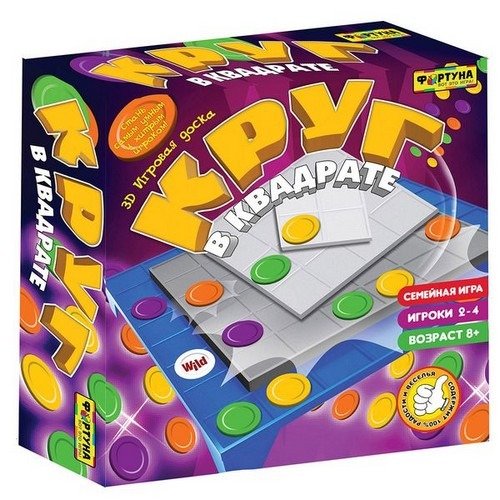 Игра настольная  .8+ "Круг в квадрате" ИГРА Фортуны