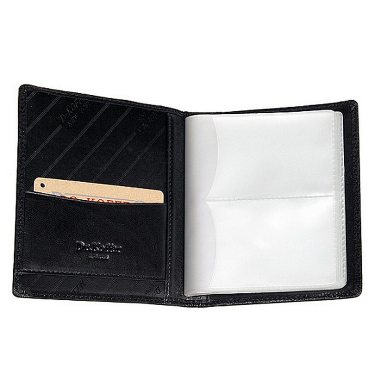 Визитница Dr.Koffer 13*11см на 48 визитки, черный