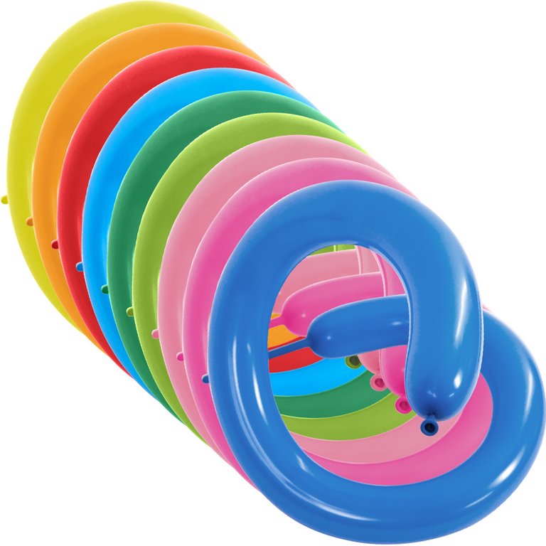 Шар воздушный для моделирования 150 см, d=2.5 см, пастель ассорти