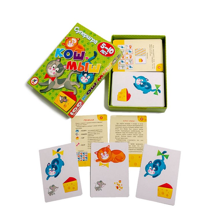 Игра настольная  .5-10л с карточками "Кош-мыш" Дрофа МЕДИА