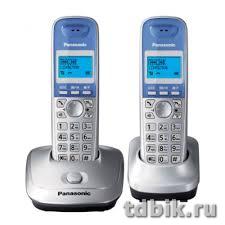 Телефон Panasonic KX-TG1612 RUH беспроводной + 1 доп. трубка, цвет серый