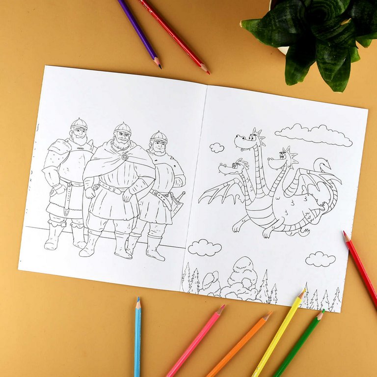 Раскраска А4 "Сказочная раскраска. Любимые герои" 8л Феникс+