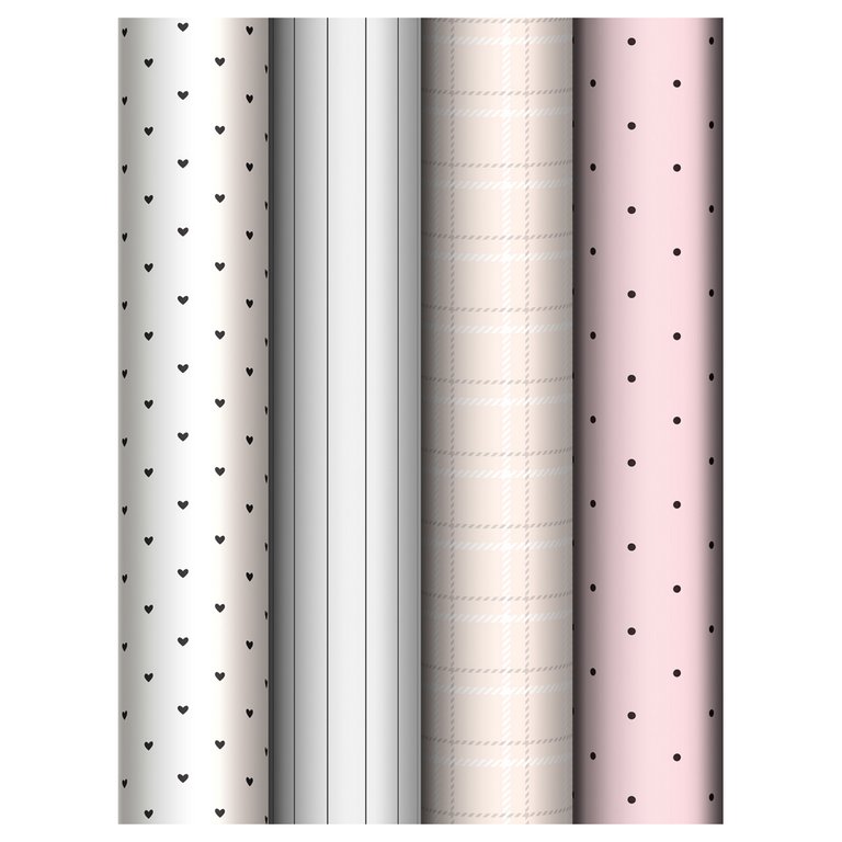 Бумага упаковочная 70*100см  в рулоне (ассорти) "Сharm" MESHU