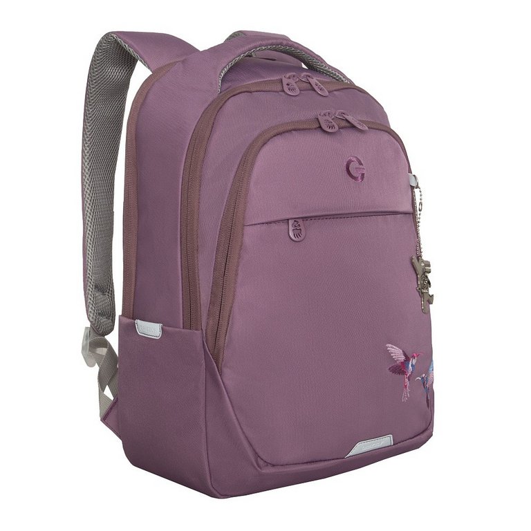 Рюкзак школьный для девочки Grizzly 29*40*18 см, фиолетовый