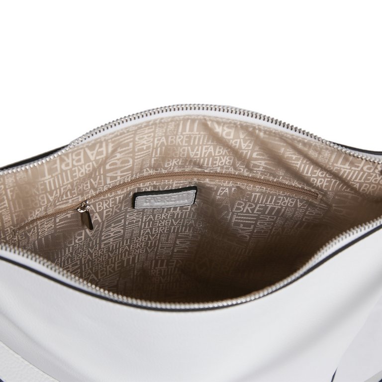 Сумка женская FABRETTI 32х29х11 см, нат. кожа, белый