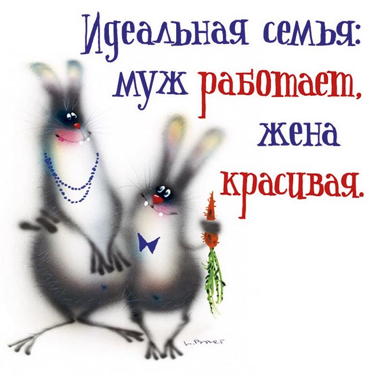 Магнит Позитивный "Идеальная семья..."