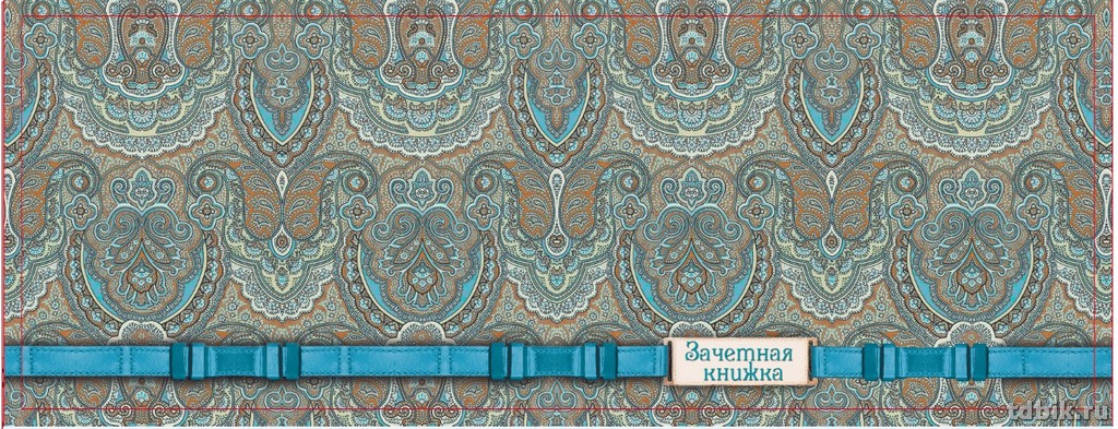 Обложка для зачетной книжки ПВХ 11,5*30 см "Пейсли"