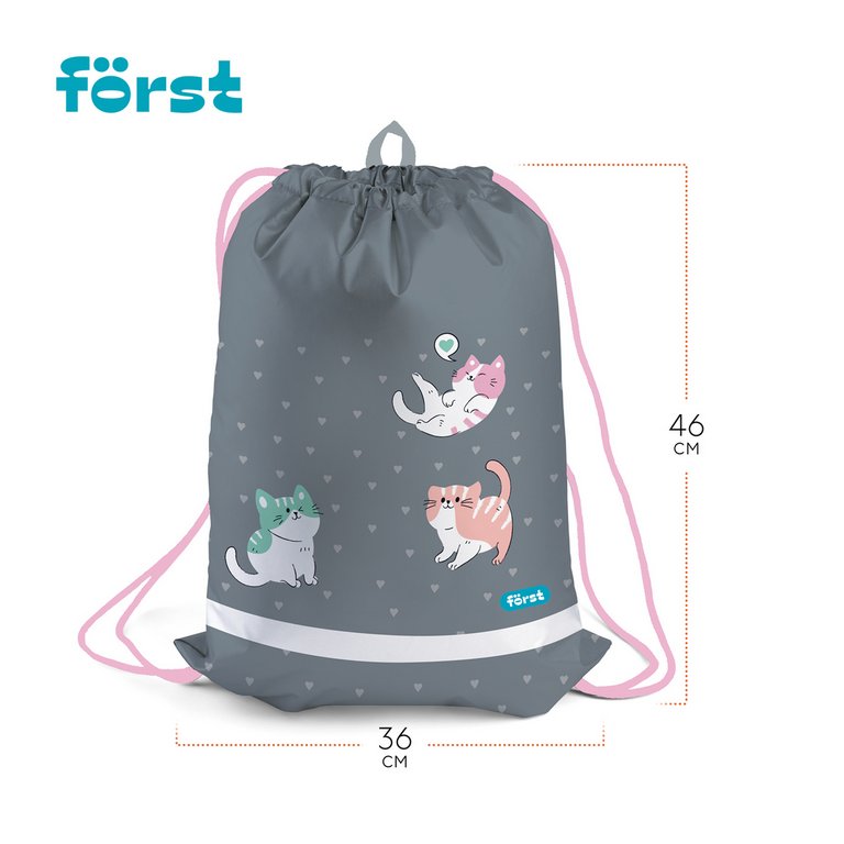 Сумка для обуви для девочки 46*36 см Forst "Kittens"