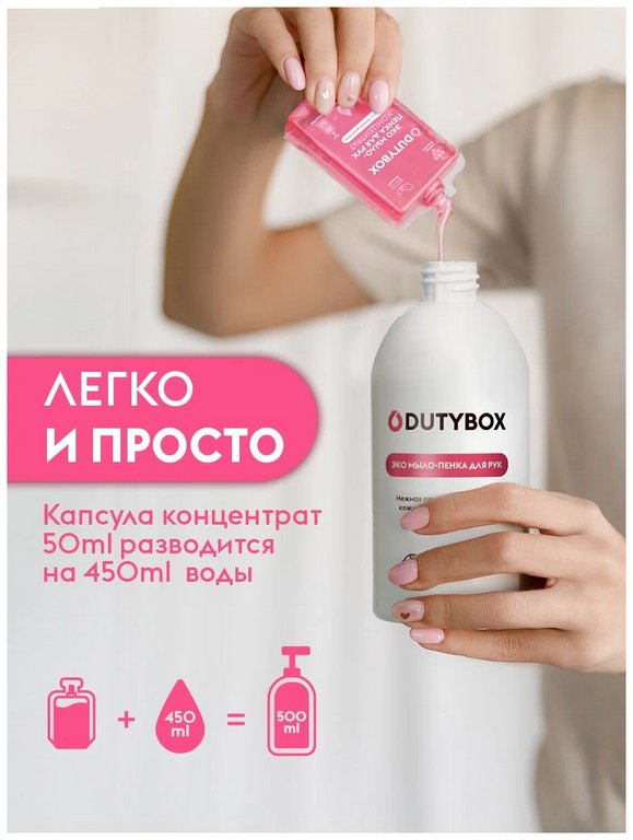 Мыло-пенка концентрат для рук Малина DUTYBOX 50 мл