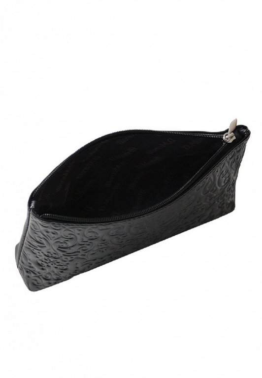 Косметичка D.Morelli "Энжи" нат. кожа, черная