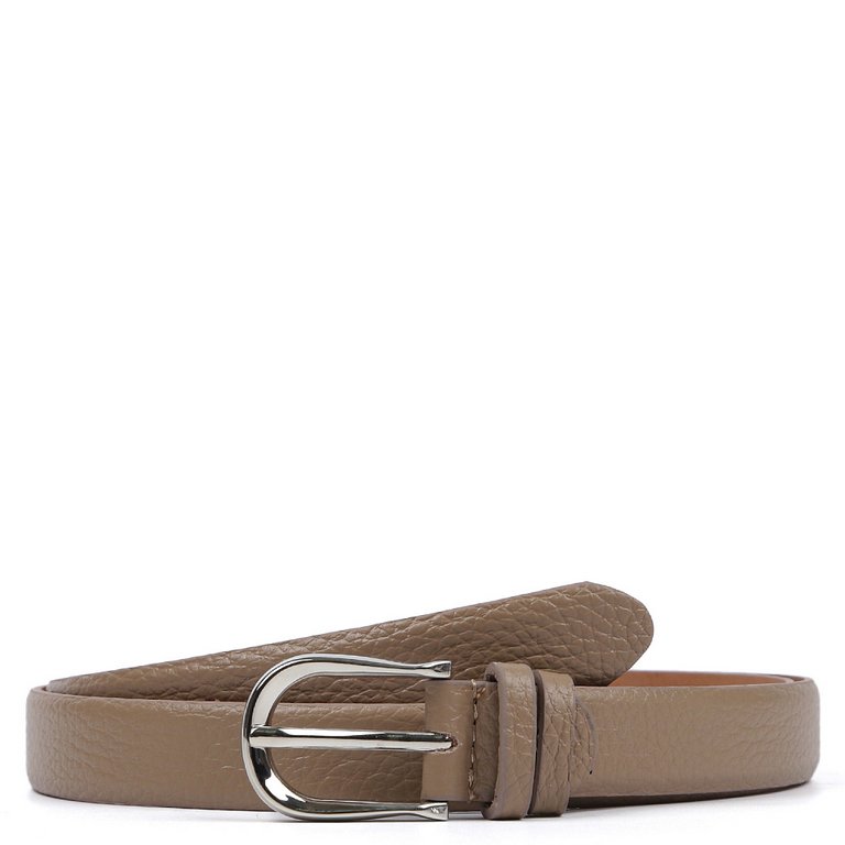 Ремень FABRETTI женский, натуральная кожа, размер 120, тем. бежевый