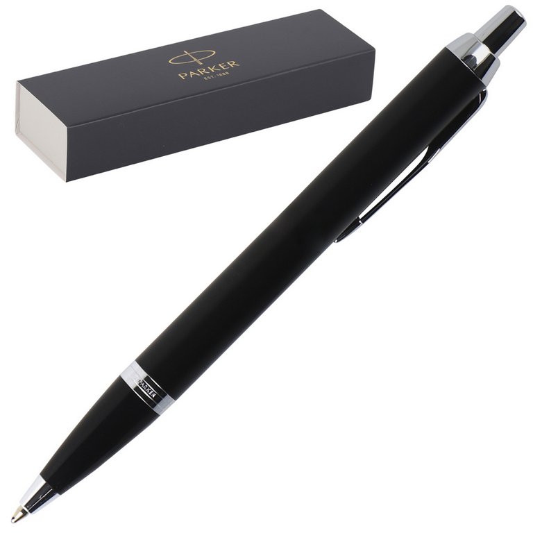 Ручка шариковая Parker IM Essential Muted Black CT синяя, 1,0мм