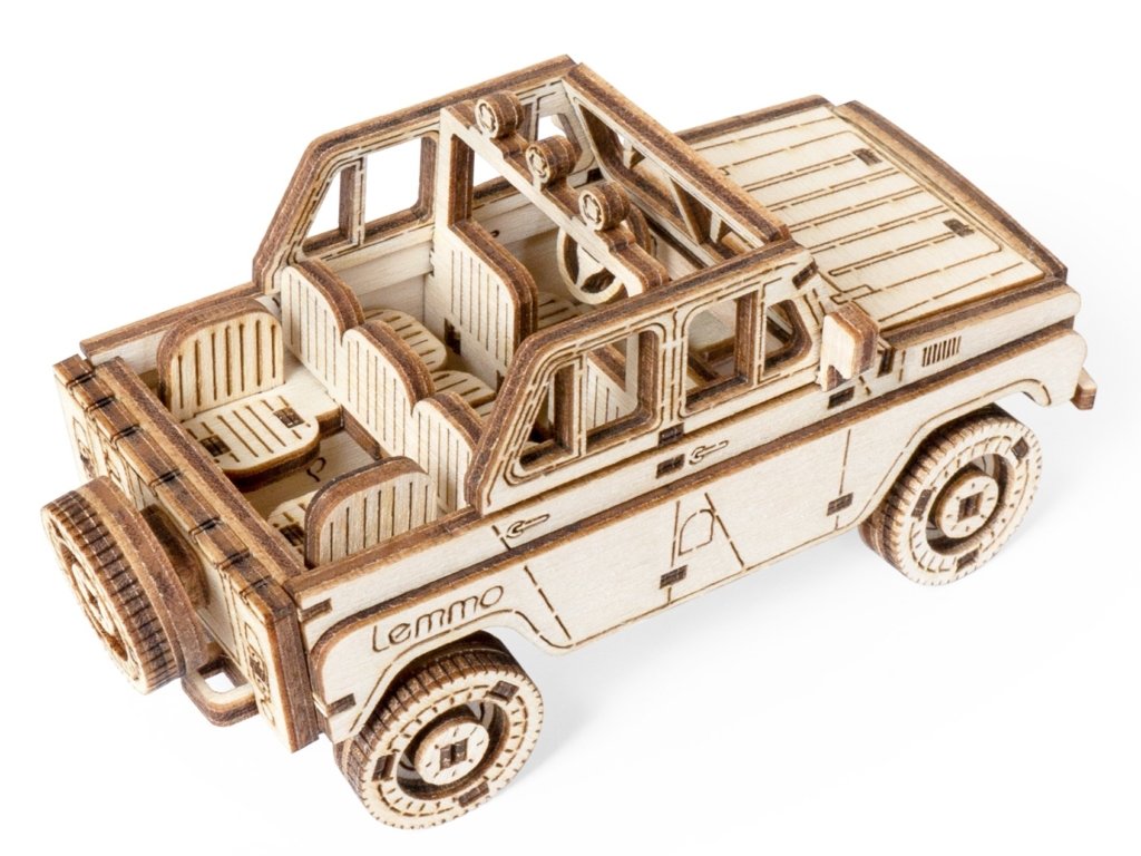 Сборная модель из дерева   70 дет. "Внедорожник Алькор-М" 110*50*55мм