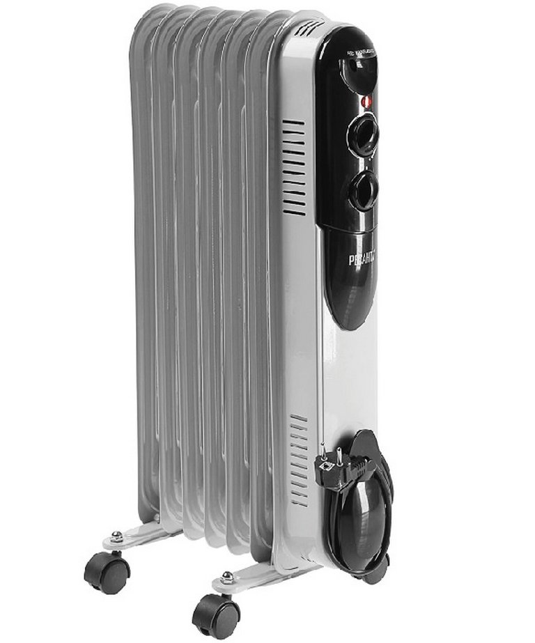 Обогреватель масляный РЕСАНТА ОМПТ- 7Н, 7 секций, 1500Вт, белый