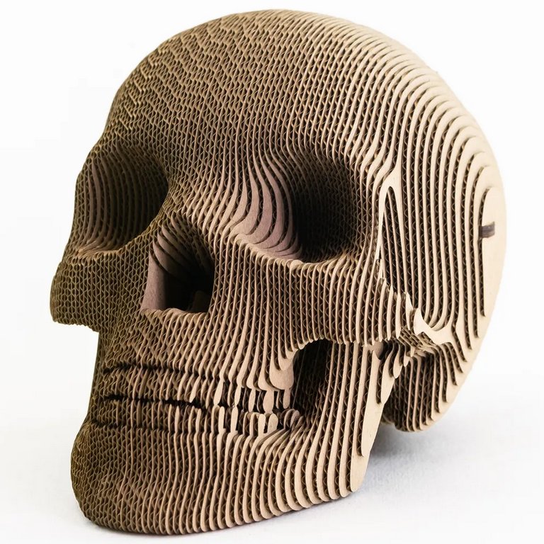 Сборная модель из гофрокартона "Череп" h=19см, 95 дет., 6+, 5cult
