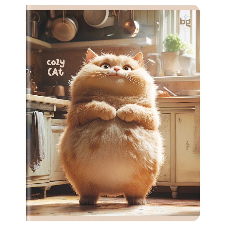 Тетрадь 48 лист кл. А5 на скрепке "Cozy cat" BG