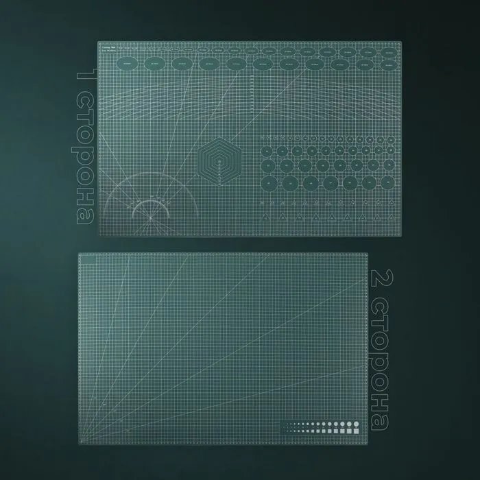 Мат для хобби А1 (90x60см) для резки, толщина 3мм, двухсторонний, трехслойный АРТ УЗОР