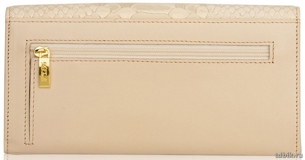 Портмоне D.Morelli женское "Элегия" с глубоким карман. , нат. кожа,  бежевое