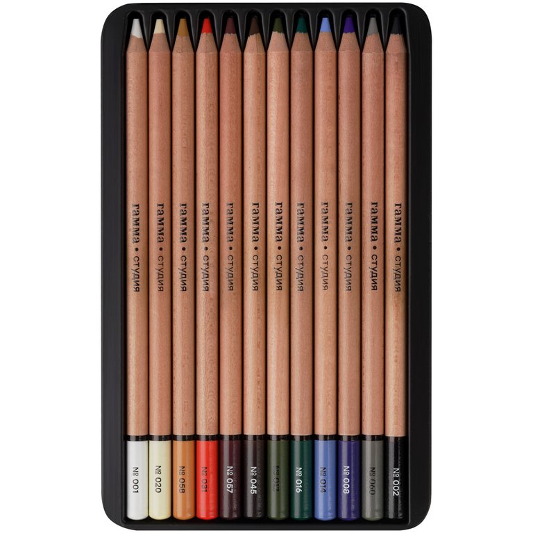 Пастель сухая художественная карандаши 12 цв. ГАММА "Студия"